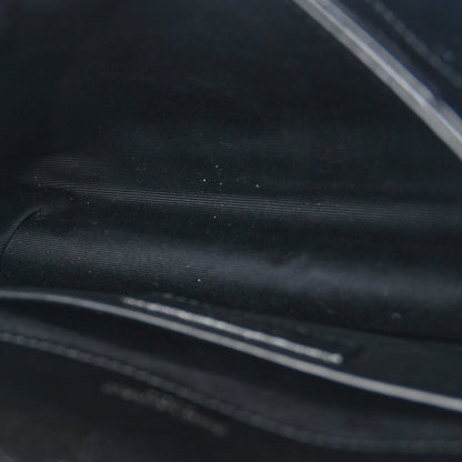 Saint Laurent Crinkled Lambskin Matelasse Monogram Baby Niki Chain Satchel Black 5 of 9