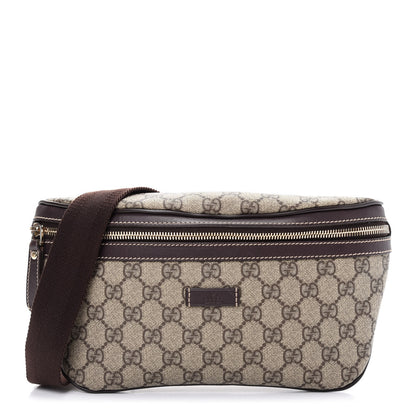 Gucci GG Supreme Monogram Belt Bag Dark Brown 1 of 9