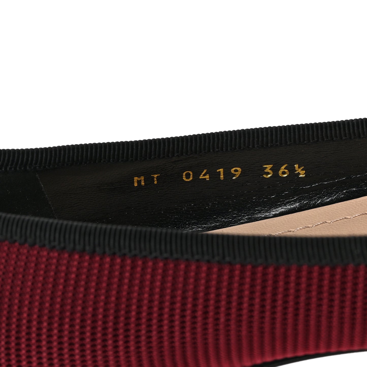 Technical Canvas Ribbon Miss J'Adior Ballet Flat 36.5 Red Black