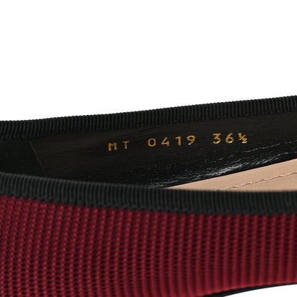 Christian Dior Technical Canvas Ribbon Miss J'Adior Ballet Flat 36.5 Red Black 8 of 9