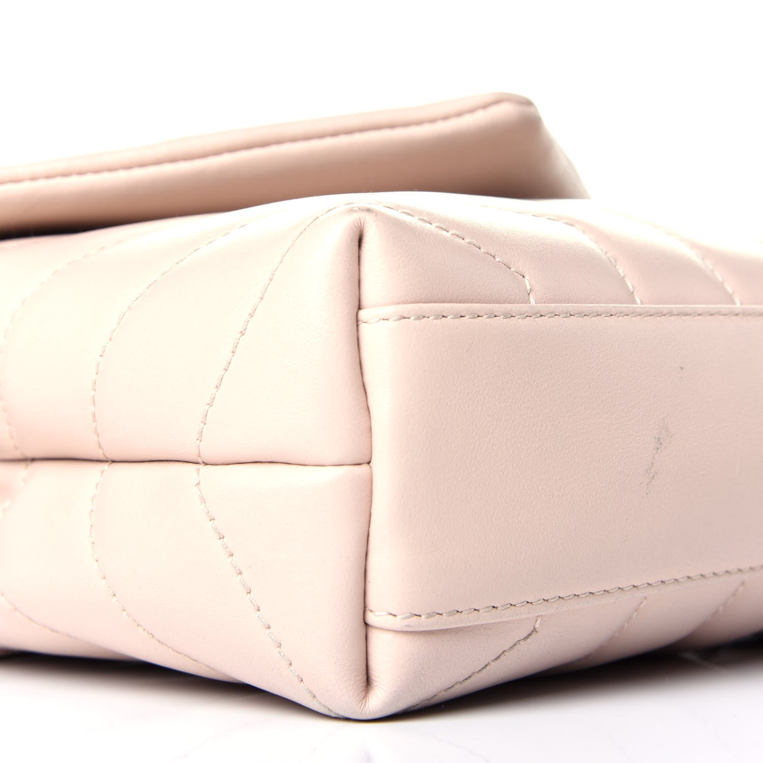 Saint Laurent Calfskin Y Quilted Monogram Toy Loulou Crossbody Bag Marble Pink 8 of 9