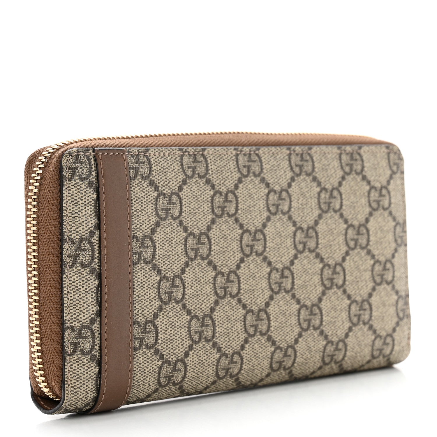 Gucci GG Supreme Monogram Nice Zip Around Wallet Maple Brown 3 of 7