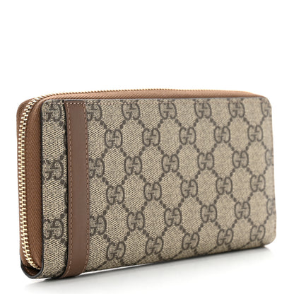 Gucci GG Supreme Monogram Nice Zip Around Wallet Maple Brown 3 of 7