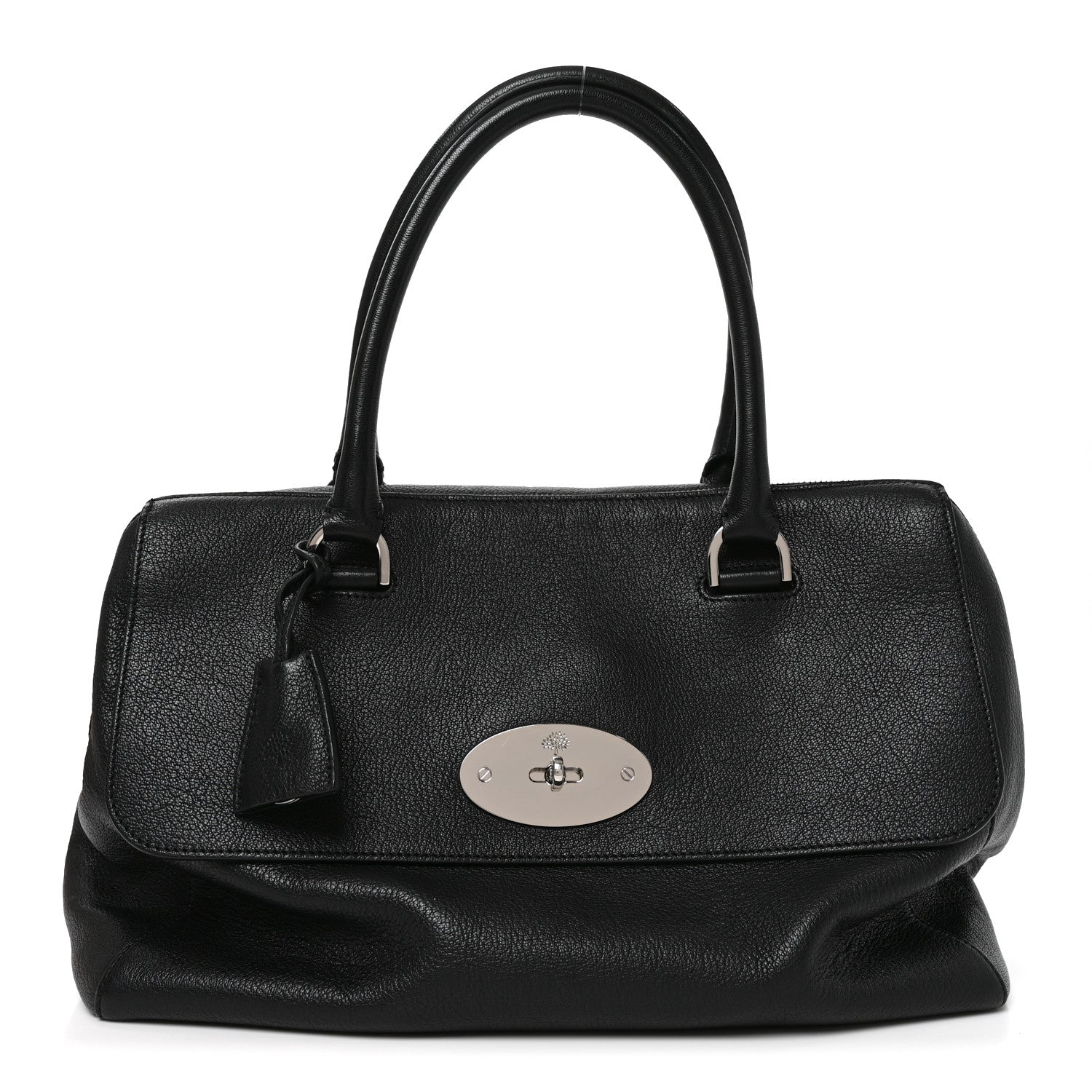 Mulberry Glossy Goatskin Medium Del Rey Satchel Black 1 of 9