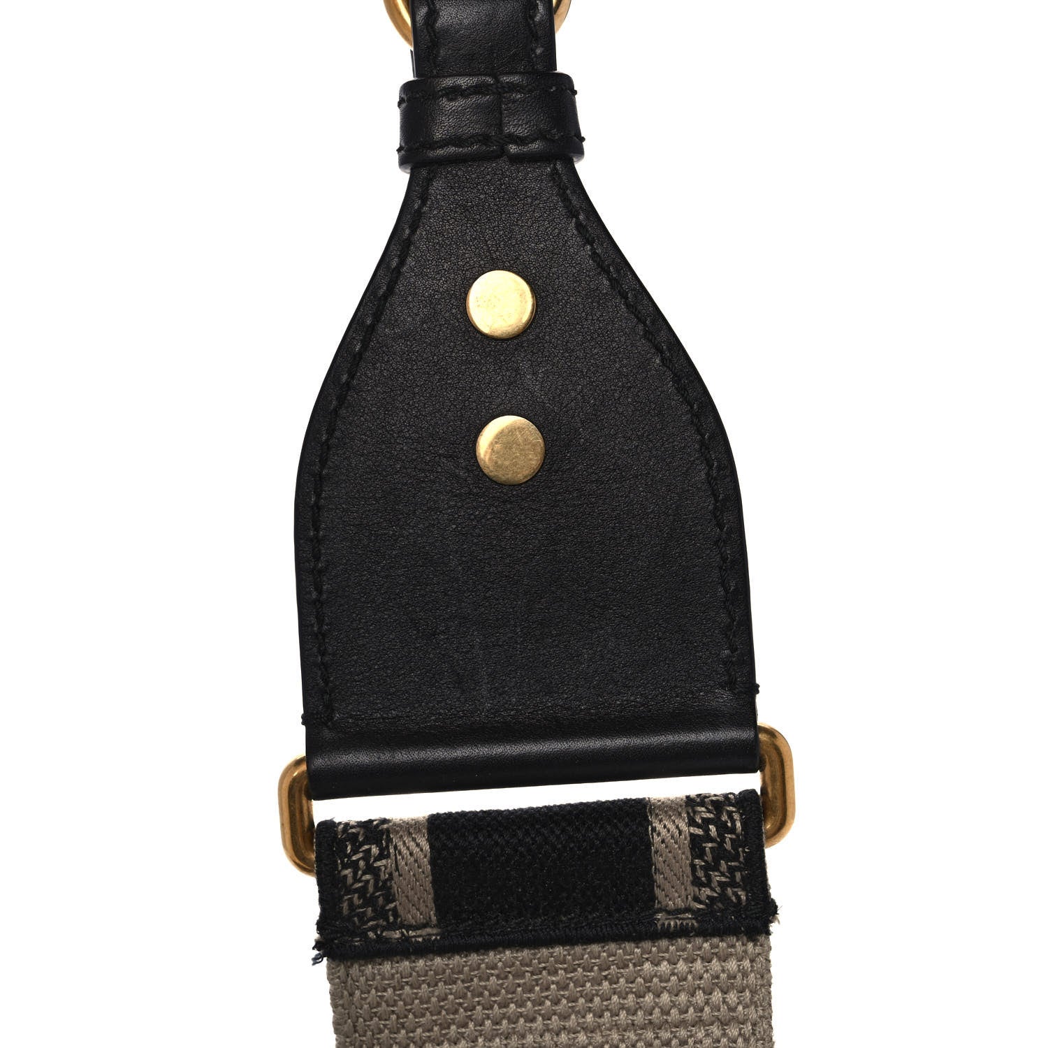 Christian Dior Canvas Embroidered Shoulder Strap Black 5 of 6