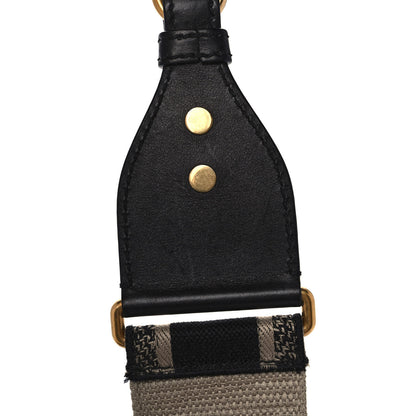 Christian Dior Canvas Embroidered Shoulder Strap Black 5 of 6