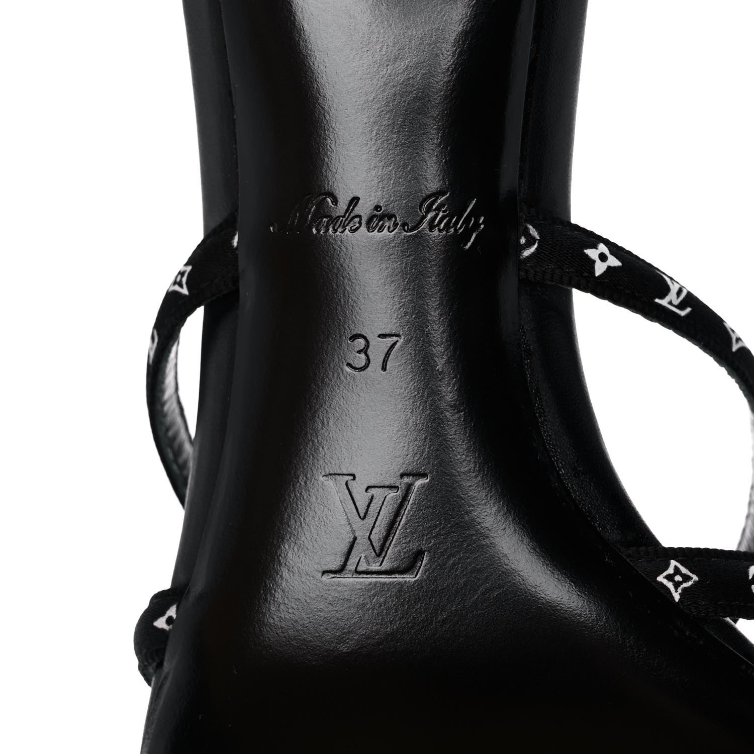 Louis Vuitton Satin Calfskin Citizen Thong Sandal 37 Black 6 of 9