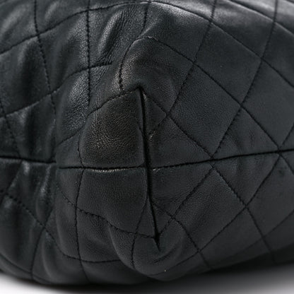 Saint Laurent Lambskin Quilted Maxi Icare Shopping Tote Black 8 of 17