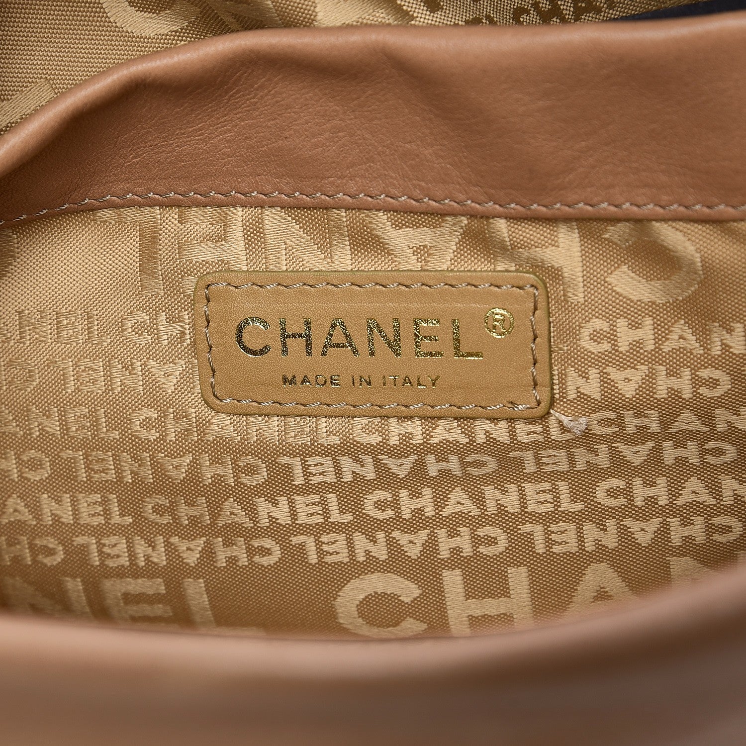 Chanel Calfskin CC Bucket Bag Beige 6 of 12