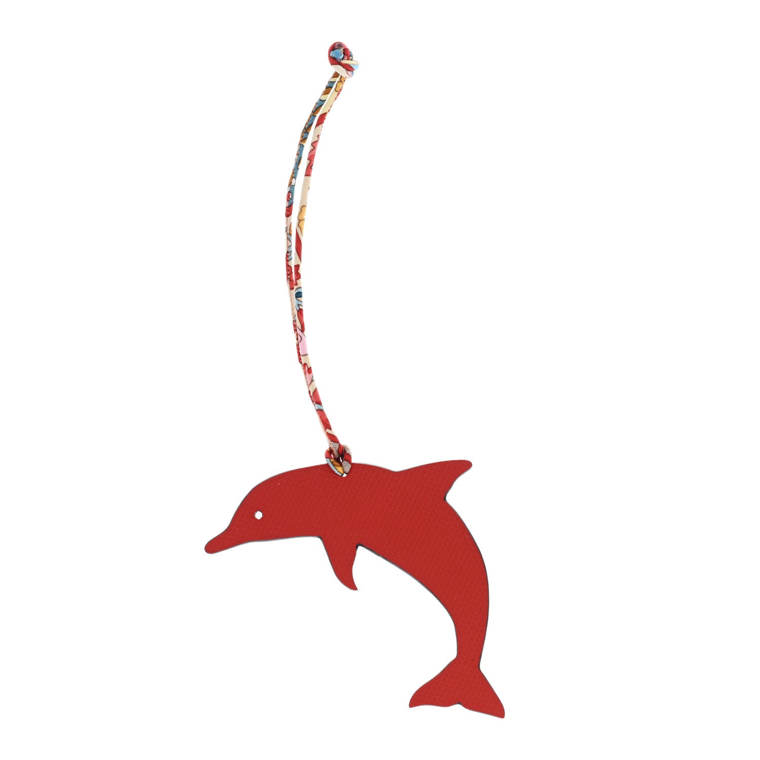 Hermes Togo Grain d'H Togo Petit H Dolphin Bag Charm Sanguine Etain 1 of 3