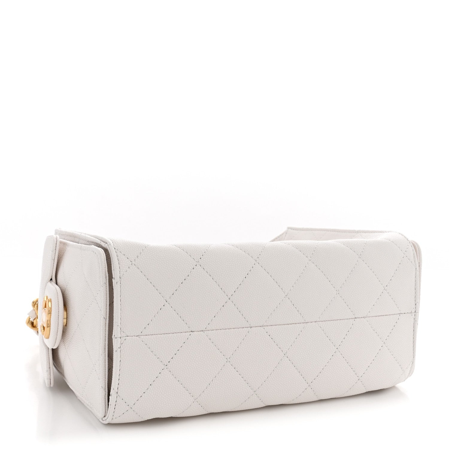 Chanel Caviar Quilted Mini Chanel 25 Handbag White 3 of 10