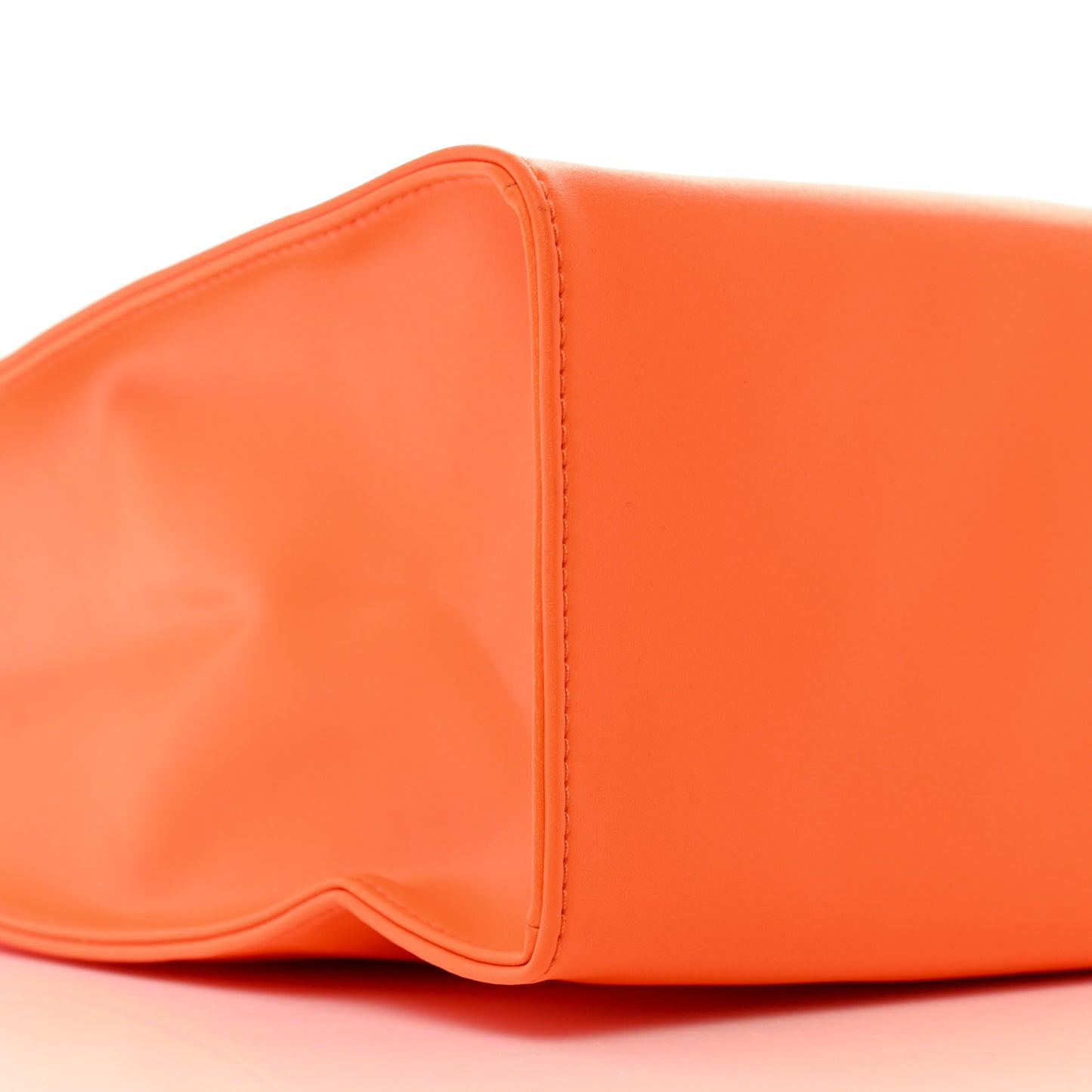 Vegan Leather Medium Shopping Bag Orange