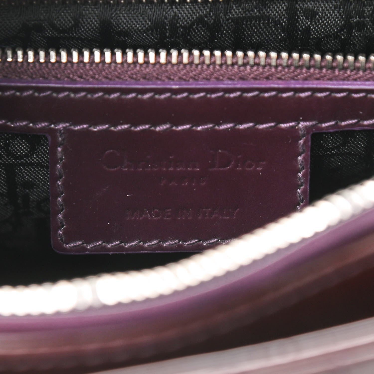 Christian Dior Patent Cannage Medium Lady Dior Purple 6 of 10