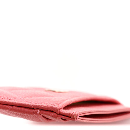 Chanel Metallic Caviar Quilted Card Holder Pink 10 of 11