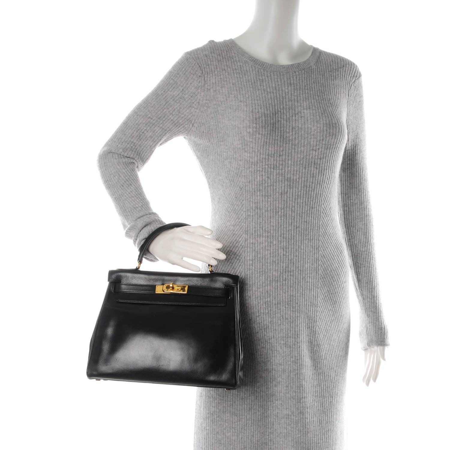 Hermes Box Kelly Retourne 28 Black 2 of 21