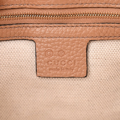 Gucci Pebbled Calfskin Medium Soho Flap Crossbody Camelia 6 of 12