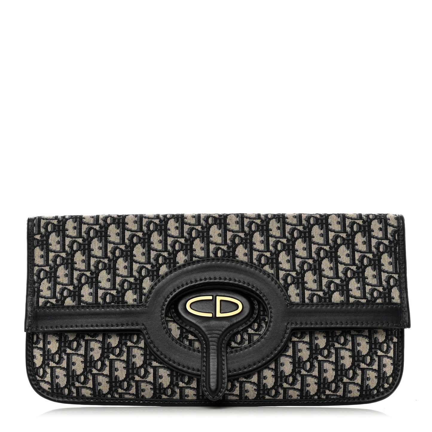 Oblique Fold Over Clutch Blue