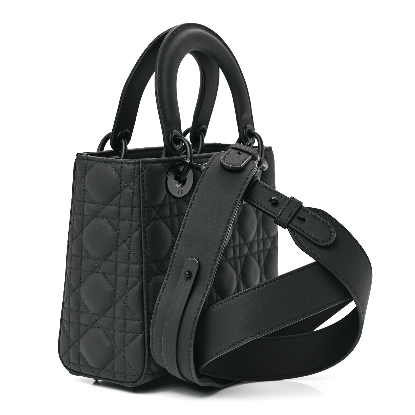 Ultra Matte Calfskin Cannage Small My ABCDior Lady Dior Black