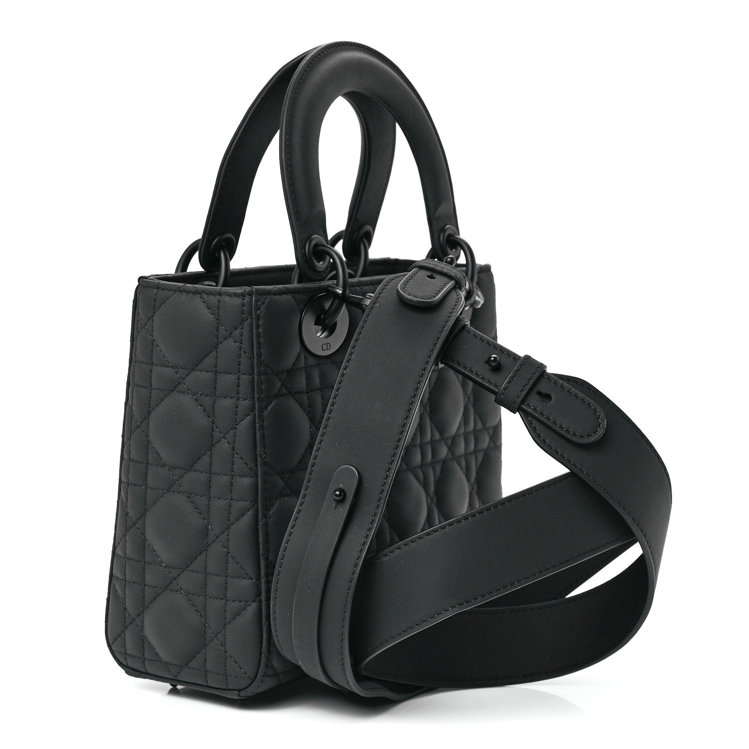 Christian Dior Ultra Matte Calfskin Cannage Small My ABCDior Lady Dior Black 3 of 11