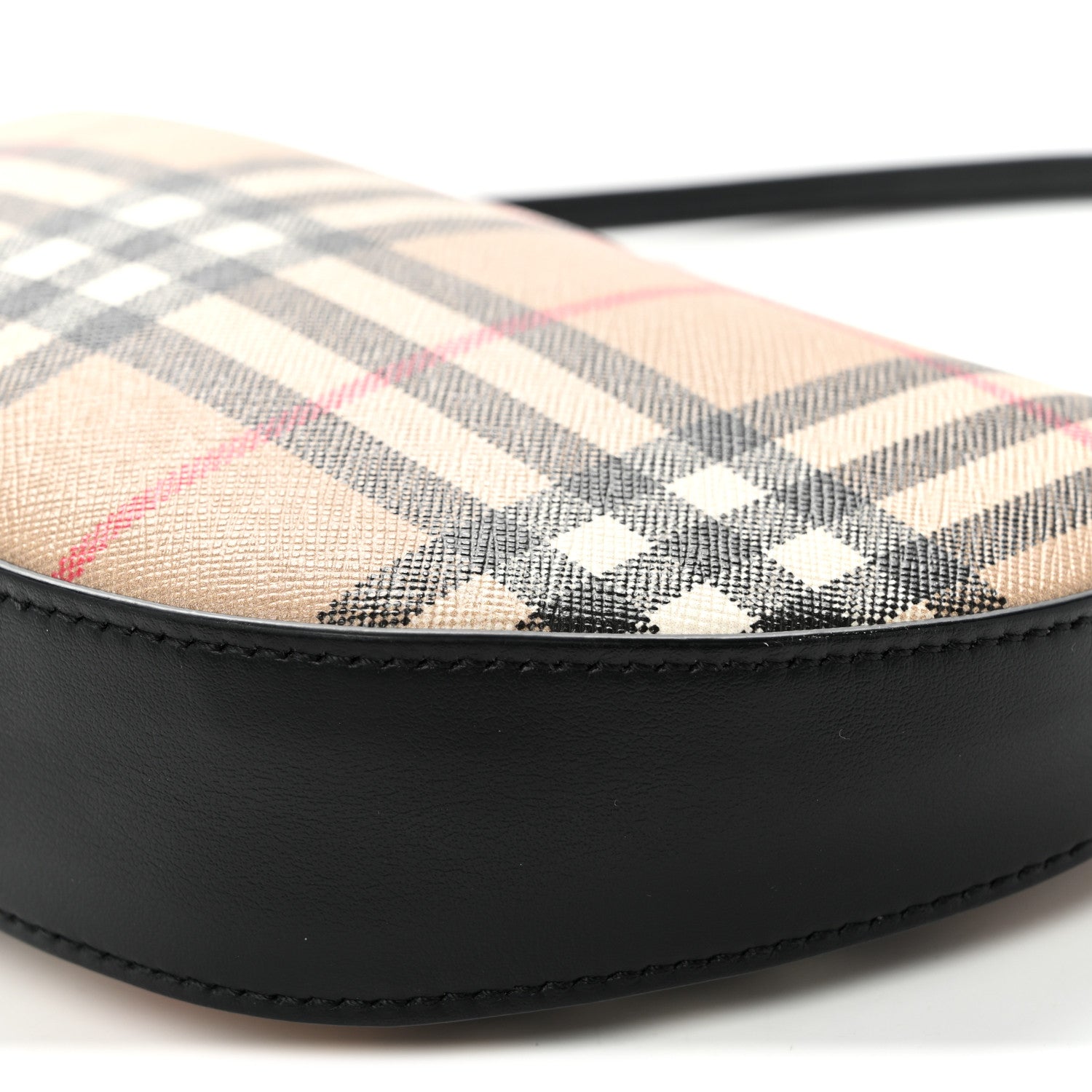 Burberry Vintage Check Calfskin Olympia Slim Pouch Archive Beige