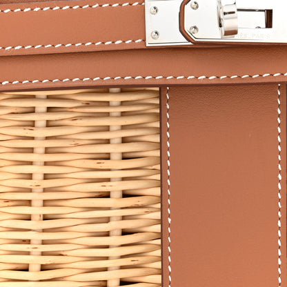 Hermes Wicker Swift Picnic Mini Kelly 20 Naturel Gold 8 of 12