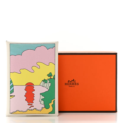 Hermes Swift Le Lever Printed Calvi Duo Card Case White Multicolor 7 of 7