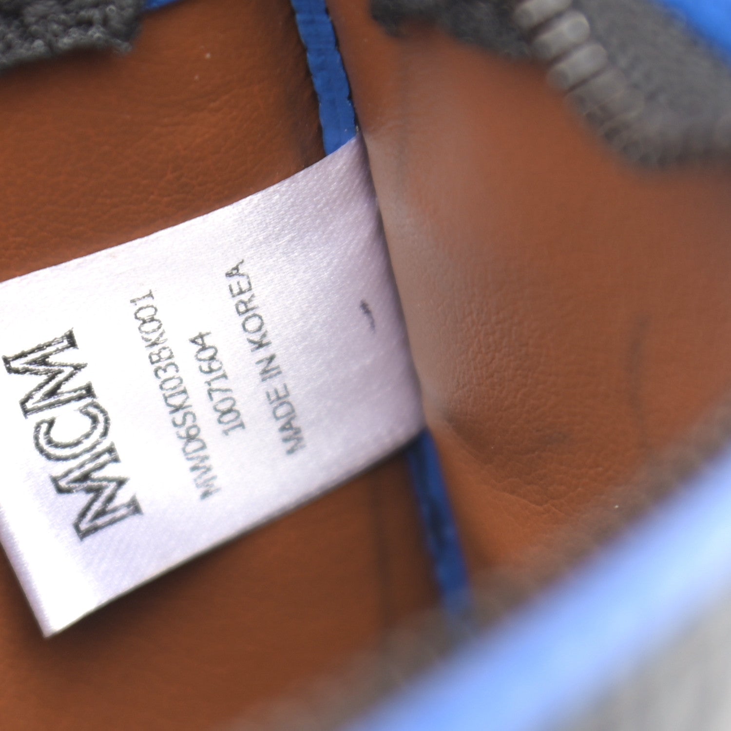 MCM Visetos Kira Drawstring Bag Black Blue 8 of 14