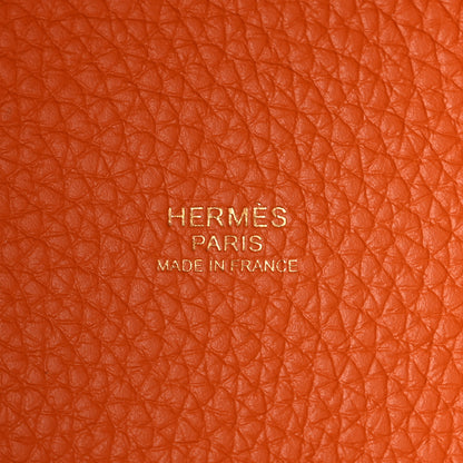 Hermes Taurillon Clemence Picotin Lock 18 PM Orange 6 of 11