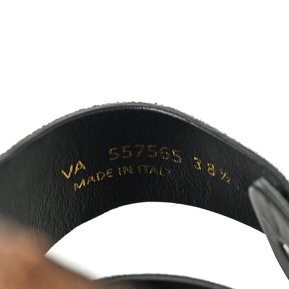 Saint Laurent Calf Hair Jimmy Cross Slides 38.5 Black 11 of 12