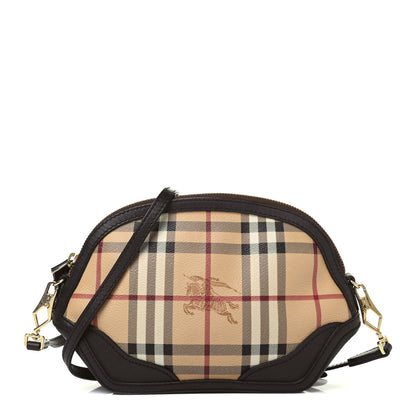 Burberry Haymarket Check Mini Orchard Crossbody Chocolate 1 of 4