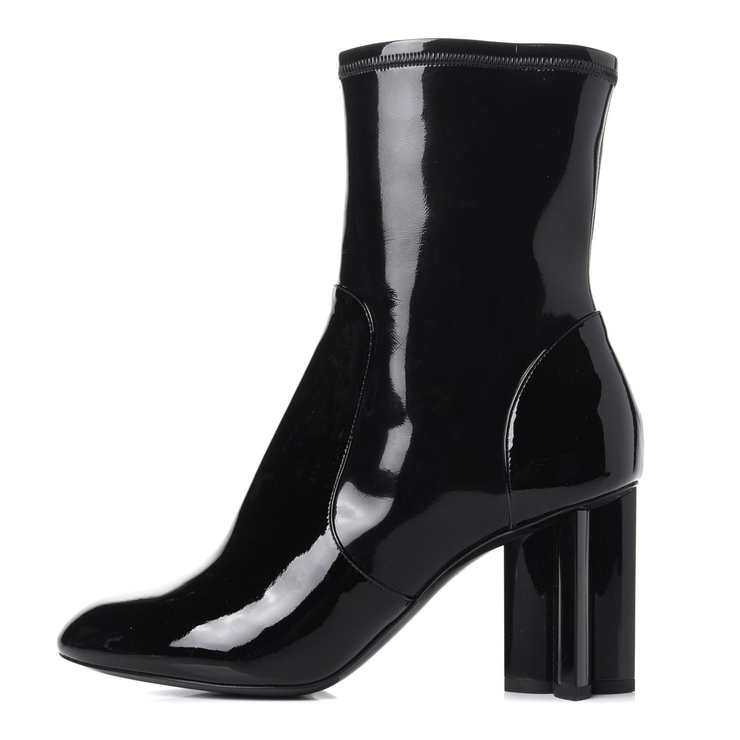 Louis Vuitton Patent Silhouette Ankle Boots 37.5 Black 1 of 9