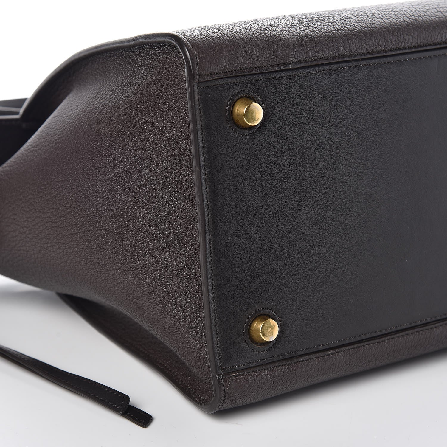 Celine Goatskin Smooth Calfskin Small Ring Bag Dark Taupe 10 of 13