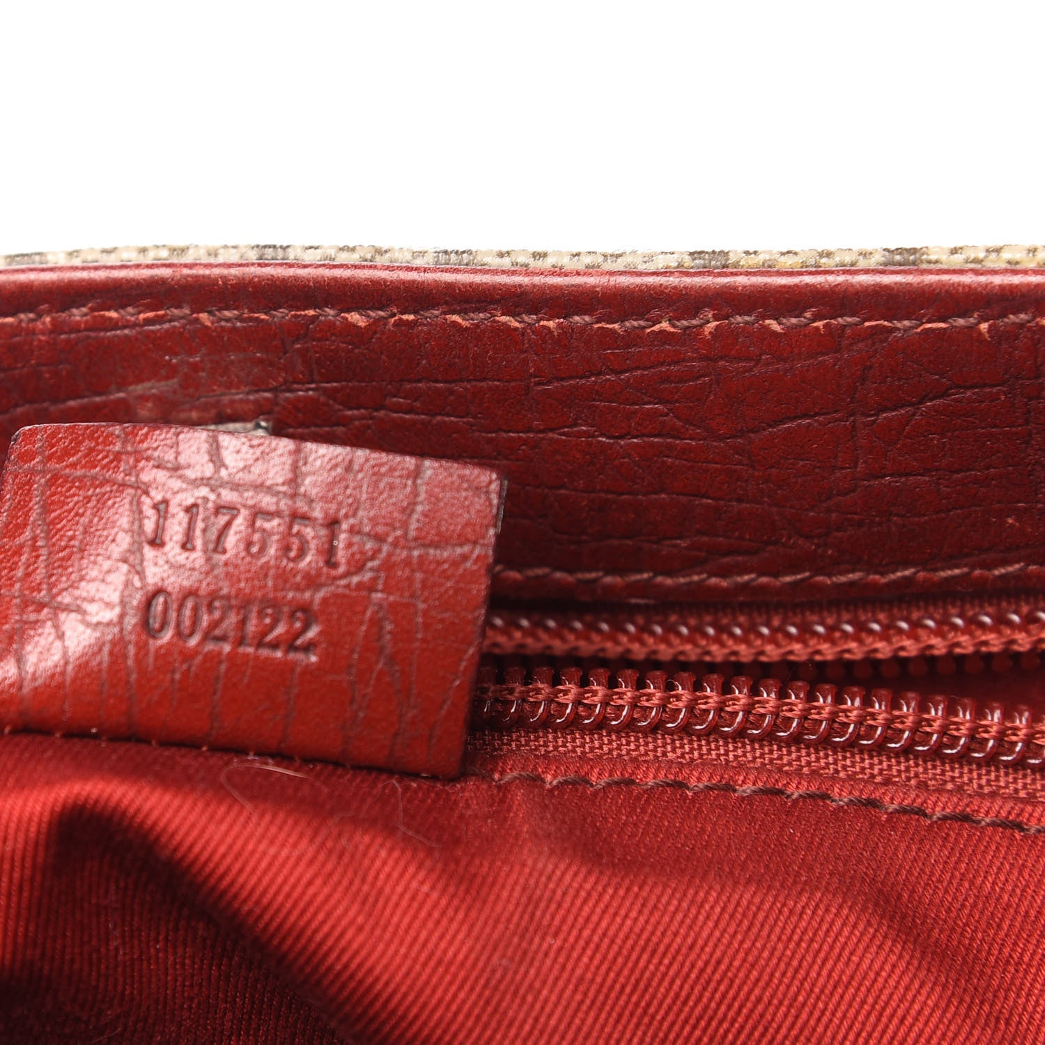 Gucci GG Plus Monogram Vertical Tote Red 9 of 10