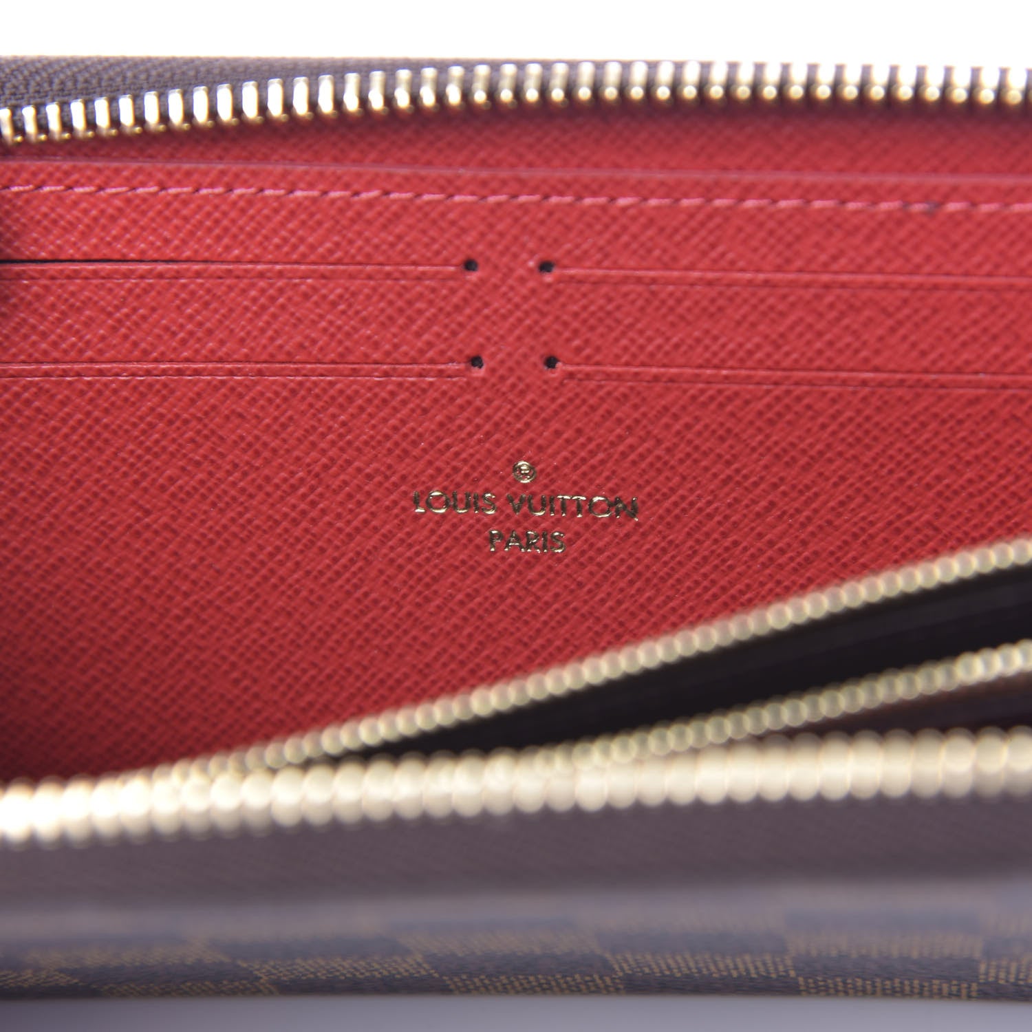 Louis Vuitton Damier Ebene Clemence Wallet Cherry 6 of 6
