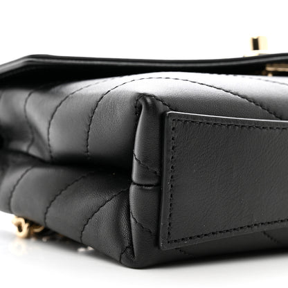 Chanel Calfskin Chevron Stitched Coco Waist Bag Black 8 of 9