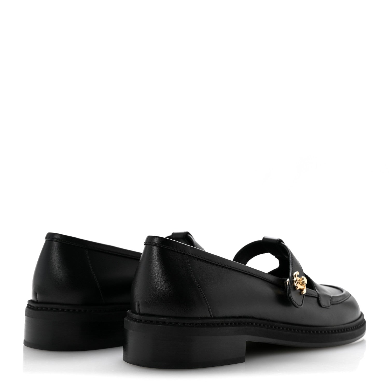 Chanel Calfskin CC Turnlock Moccasin Loafers 39 Black 5 of 10