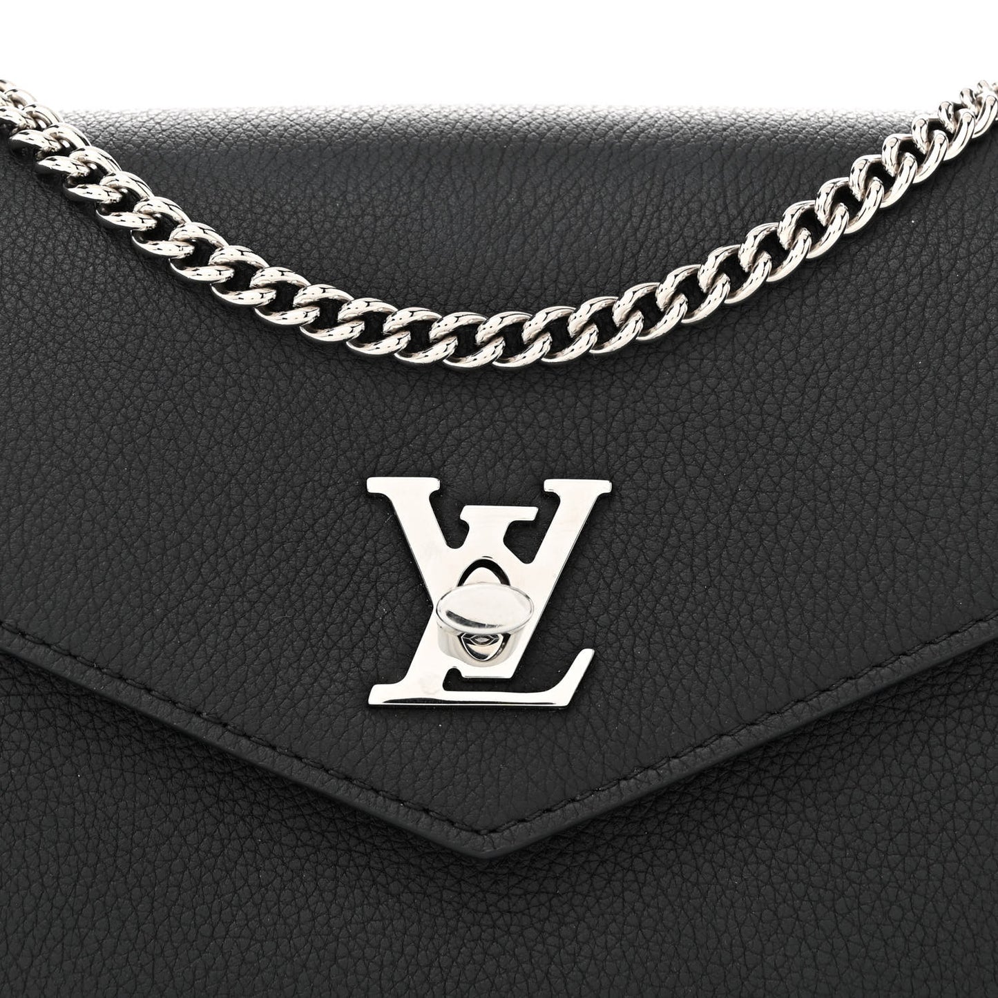 Soft Calfskin My Lockme Chain Pochette Black