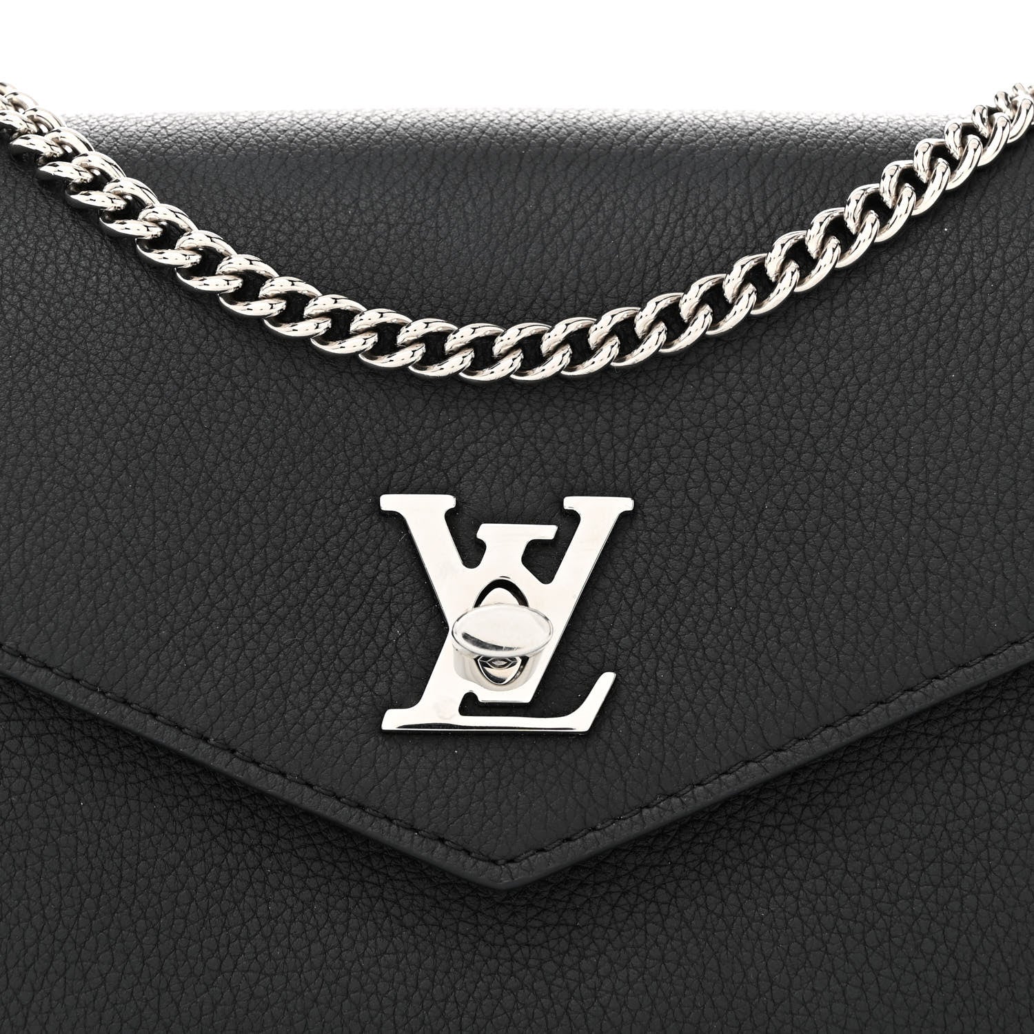 Louis Vuitton Soft Calfskin My Lockme Chain Pochette Black 7 of 11