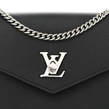 Louis Vuitton Soft Calfskin My Lockme Chain Pochette Black 7 of 11