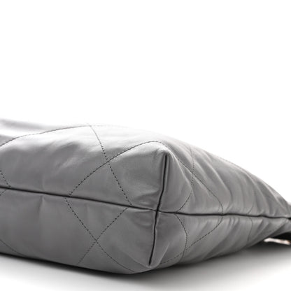 Chanel Shiny Calfskin Quilted Small Chanel 22 Grey 11 of 11