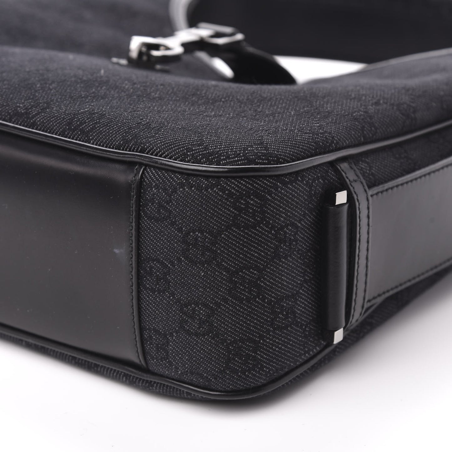 Denim Monogram Jackie O Hobo Black