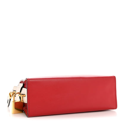 Prada City Calf Saffiano Esplanade Crossbody Bag Fuoco White 4 of 15