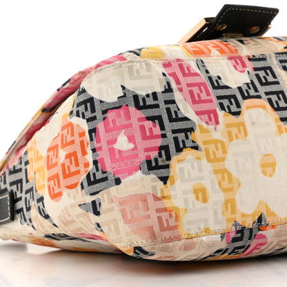 Fendi Zucchino Vitello Floral Forever Mama Baguette Beige Multicolor 9 of 13