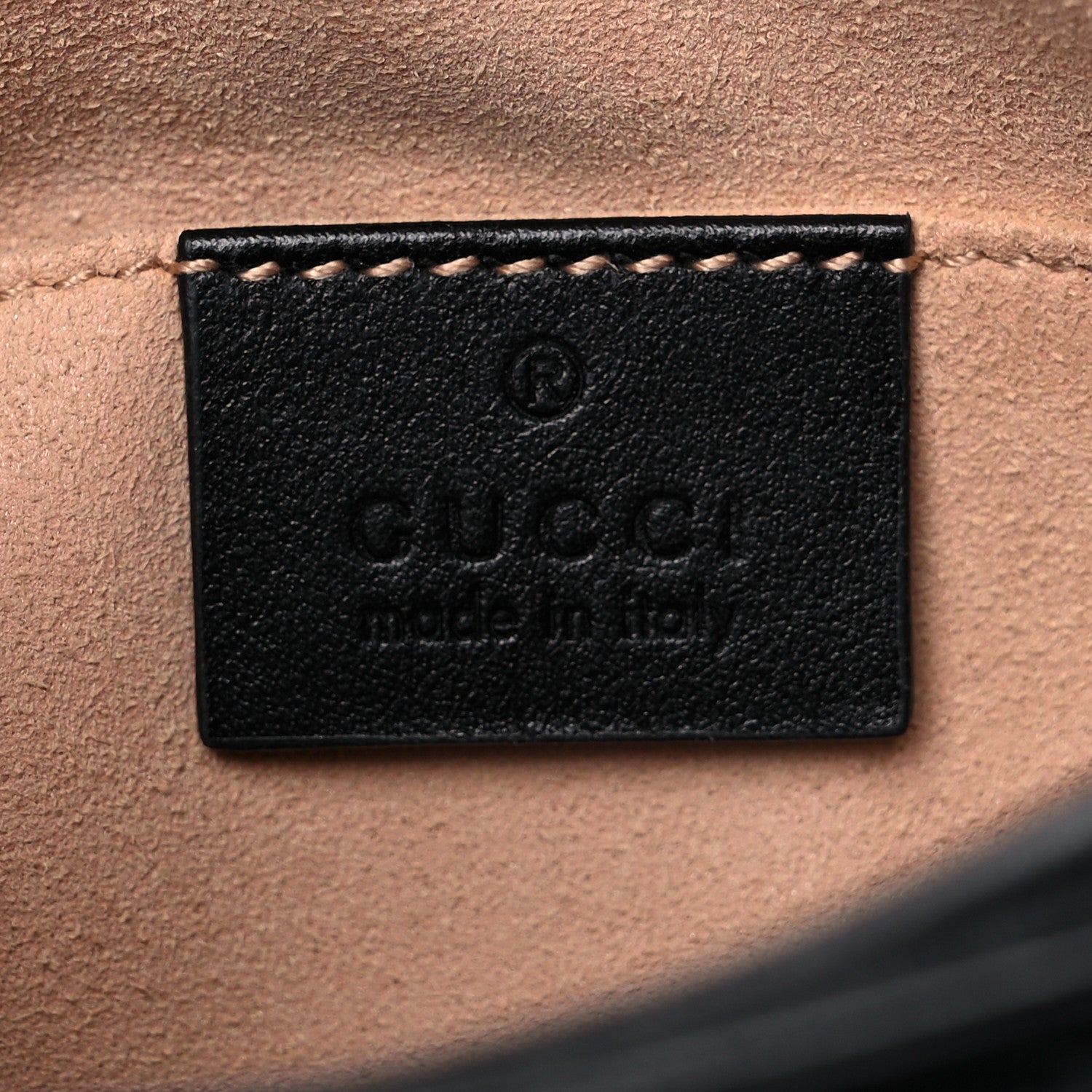 Gucci Calfskin Matelasse Mini GG Marmont Chain Shoulder Bag Black 6 of 12