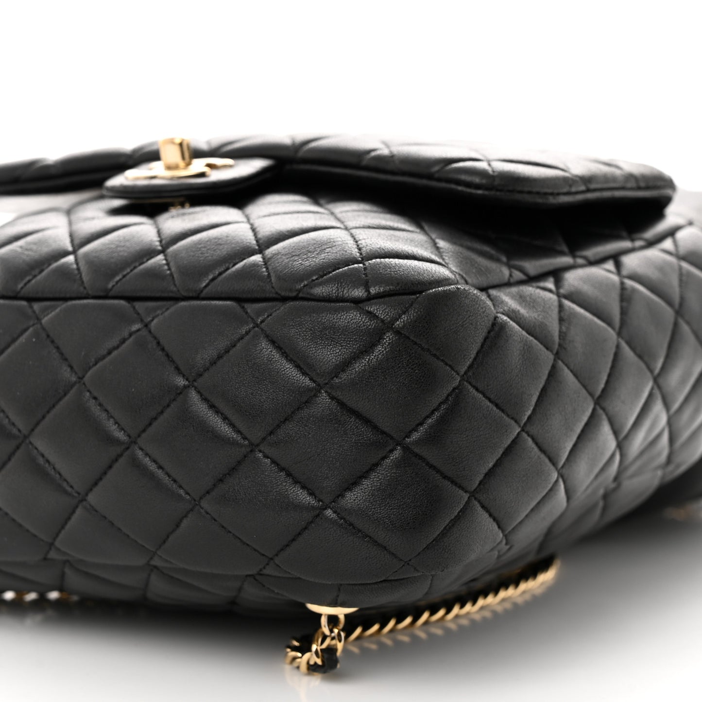 Lambskin Quilted Large In Seoul Backpack Black