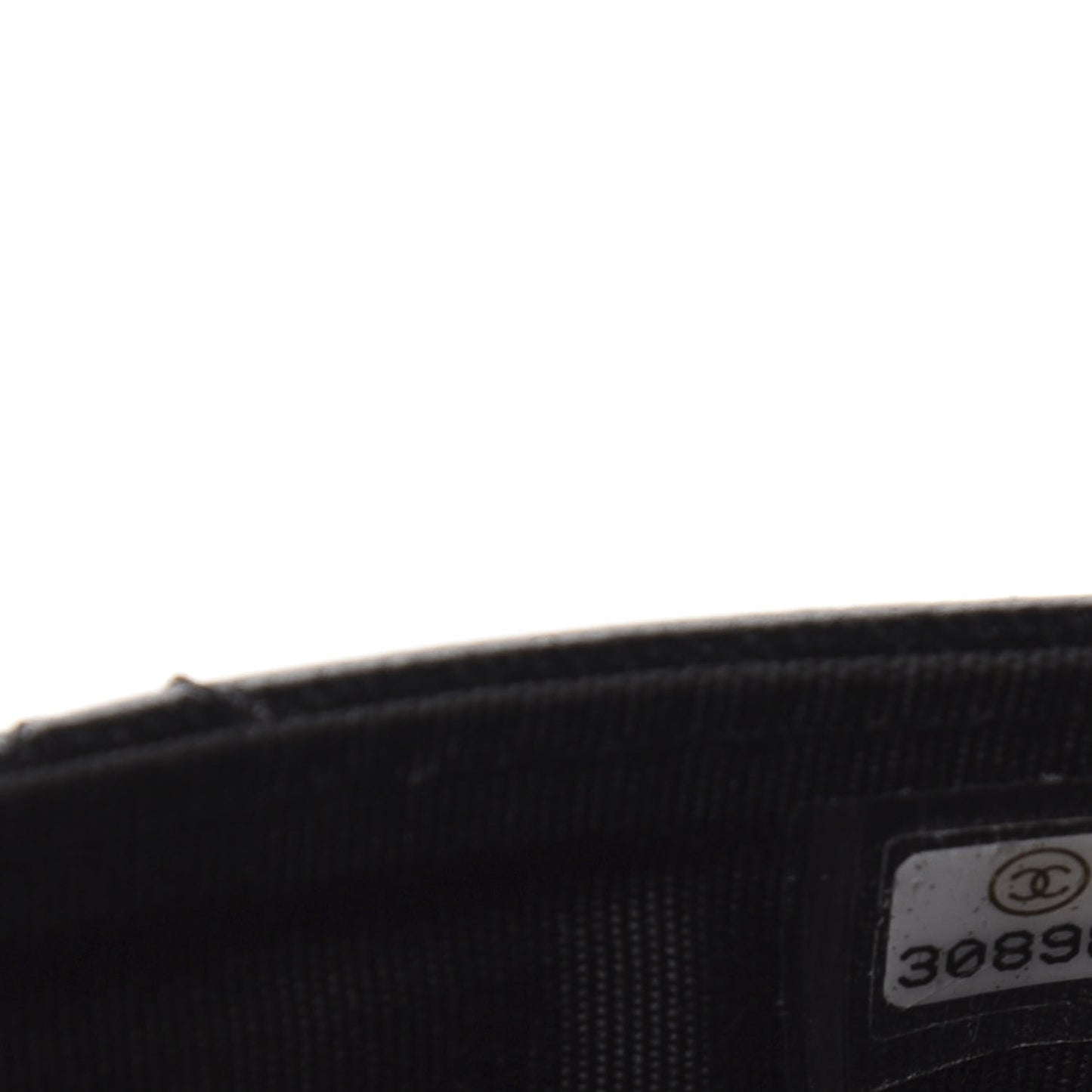 Shiny Goatskin Quilted 19 Card Holder Black