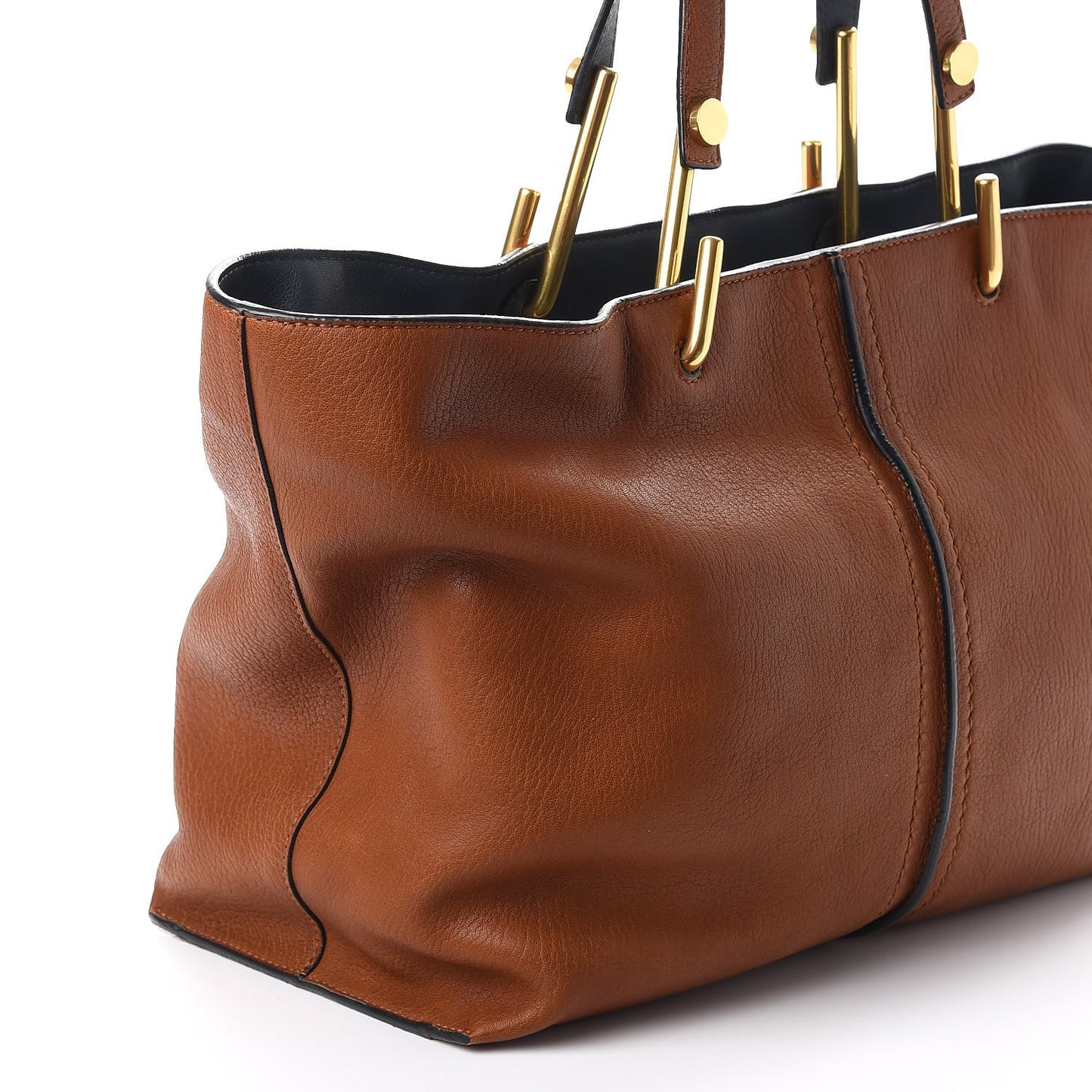 Grained Lambskin Keri Tote Caramel