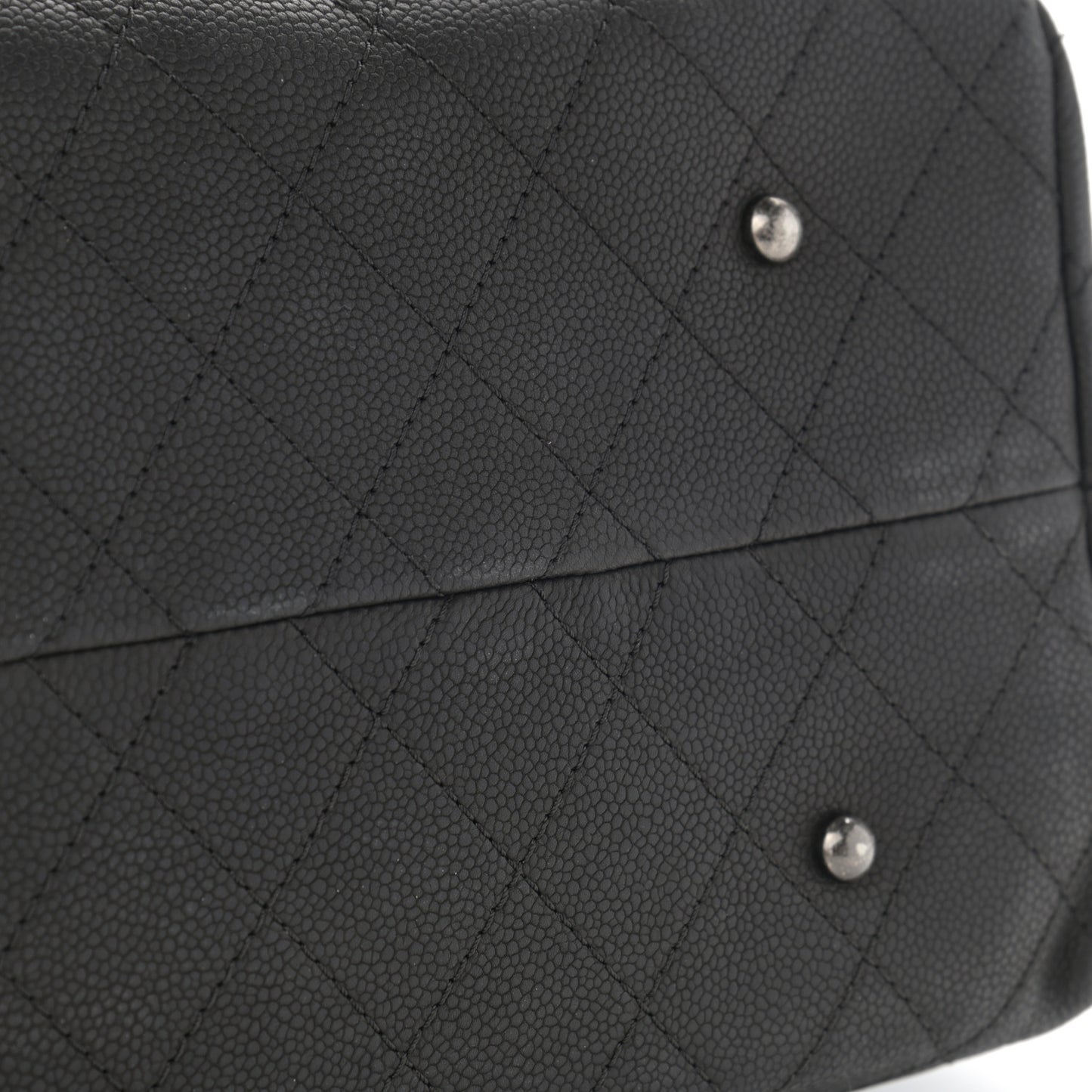 Grained Vegetal Calfskin Urban Shopping Tote Black