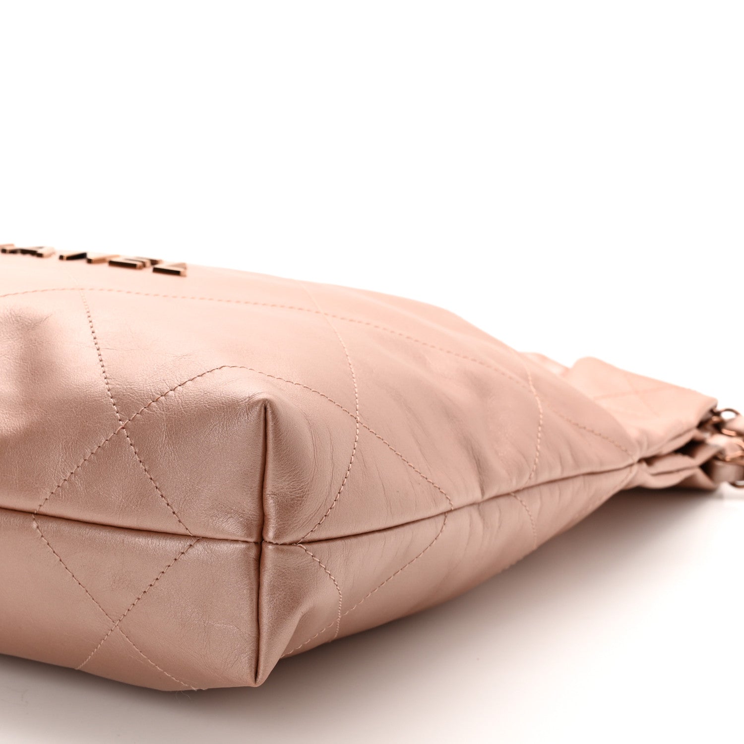 Chanel Metallic Calfskin Quilted Small Chanel 22 Pink 11 of 12