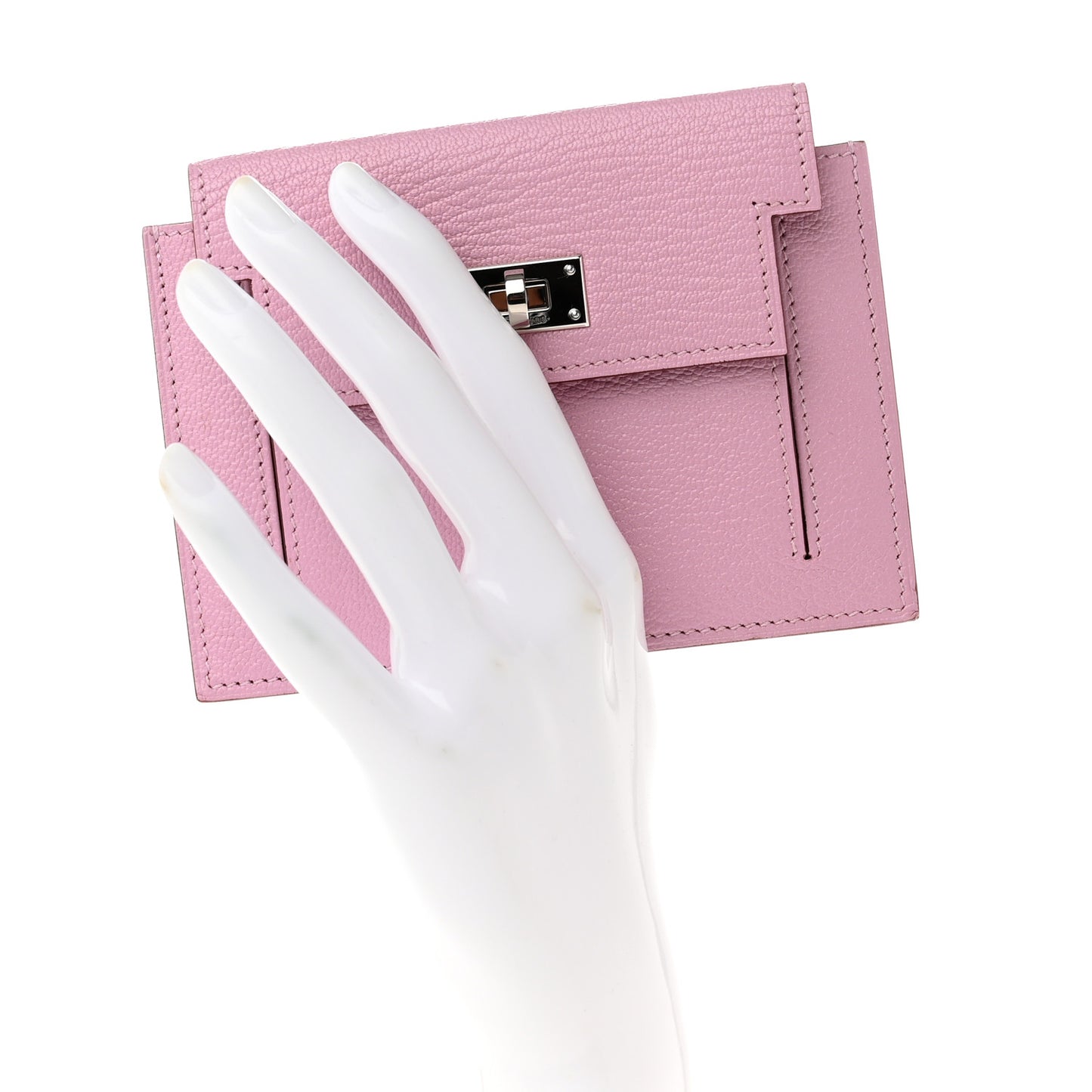 Chevre Mysore Kelly Pocket Compact Wallet Mauve Sylvestre